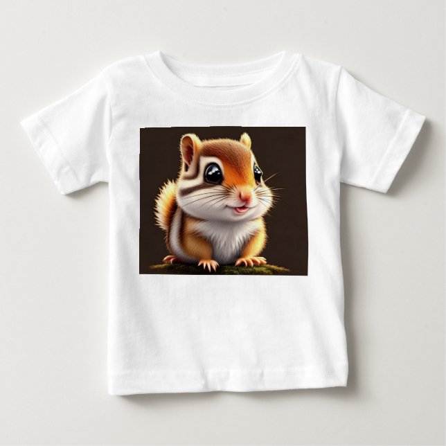 Cute Adorable Chipmunk Baby T-Shirt (Front)