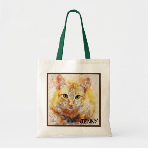 Cute Adorable Close_up Cat Picture Tote Bag