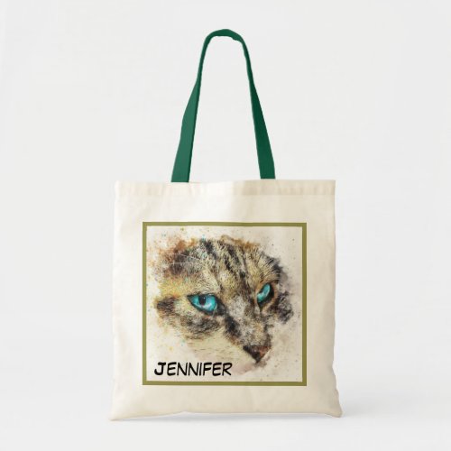 Cute Adorable Close_up Cat Picture Tote Bag