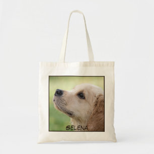 Cute Adorable Close-up Dog Print Tote Bag