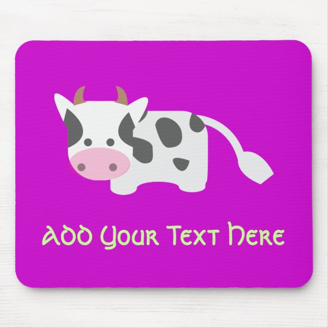 Cute & Adorable Cow Mouse Pad (Front)