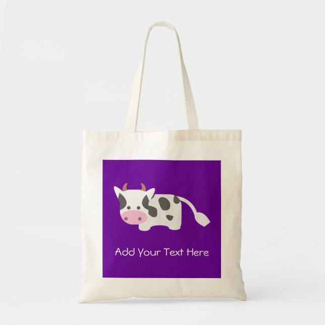 Cute & Adorable Cow Tote Bag (Front)