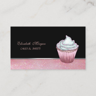 Cute Adorable Elegant Cupcake Business Card