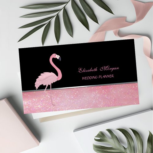 Cute Adorable  Elegant Pink Flamingo Business Card