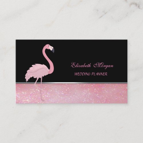 Cute Adorable  Elegant Pink Flamingo Business Card