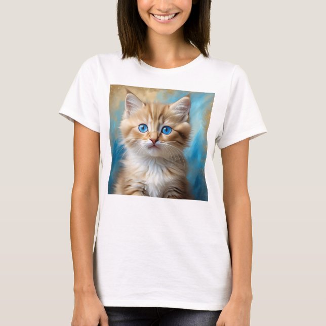 Cute Adorable Fluffy Cat-43096 T-Shirt (Front)