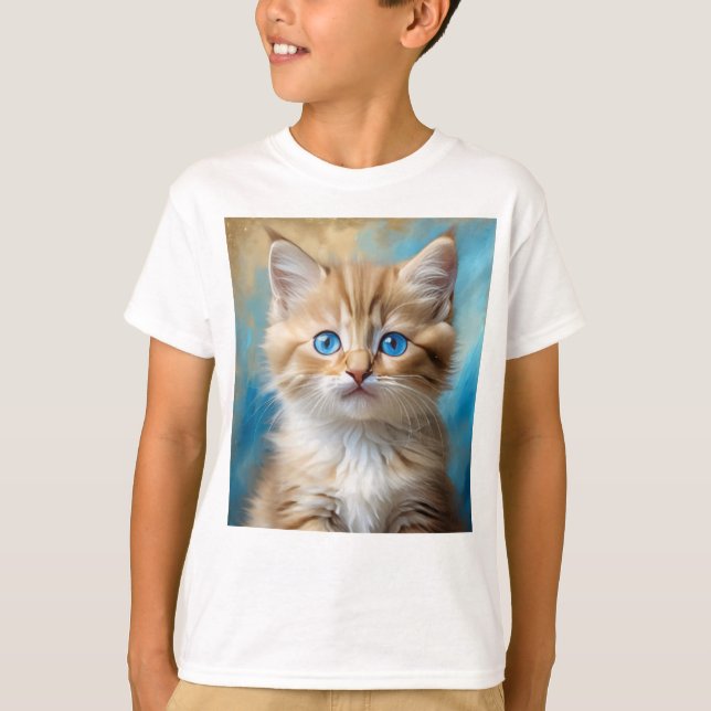 Cute Adorable Fluffy Cat-43096 T-Shirt (Front)