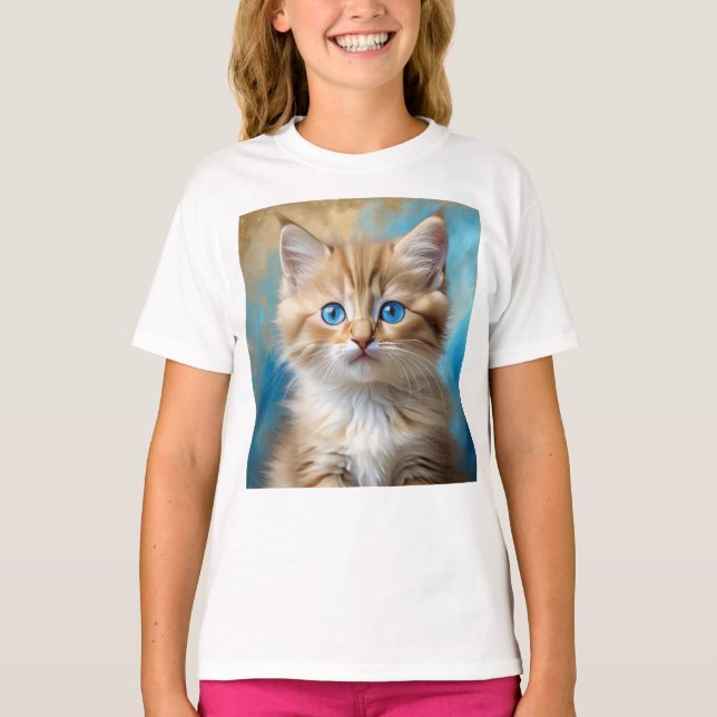 Cute Adorable Fluffy Cat-43096 T-Shirt (Front)