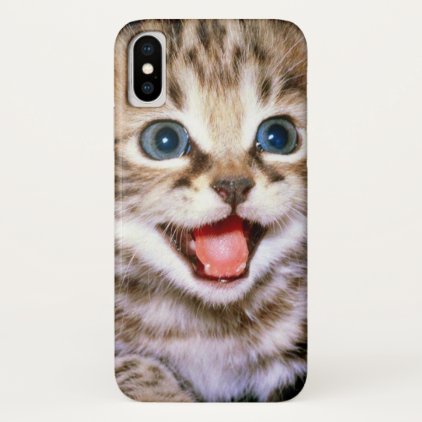 Cute Adorable Fluffy Kitten iPhone X Case