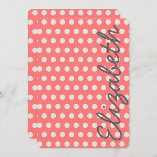 Cute adorable girly bubble gum pink polka dots (Front/Back)