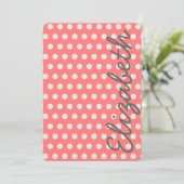 Cute adorable girly bubble gum pink polka dots (Standing Front)