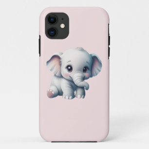 Cute Adorable Kawaii Baby Elephant   iPhone 11 Case