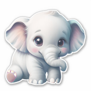 Cute Adorable Kawaii Baby Elephant Sticker