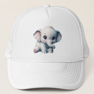 Cute Adorable Kawaii Baby Elephant Trucker Hat
