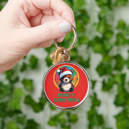 Cute Adorable Kawaii Chibi Bear_y Christmas Bear Keychain