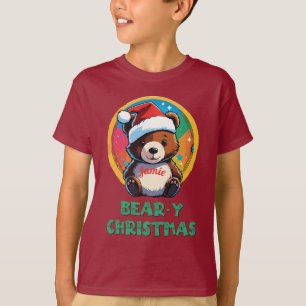 Cute Adorable Kawaii Chibi Bear-y Christmas Bear T-Shirt
