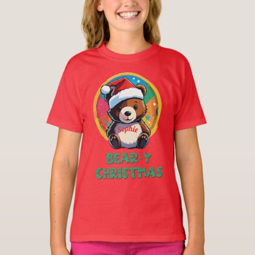 Cute Adorable Kawaii Chibi Bear_y Christmas Bear T_Shirt