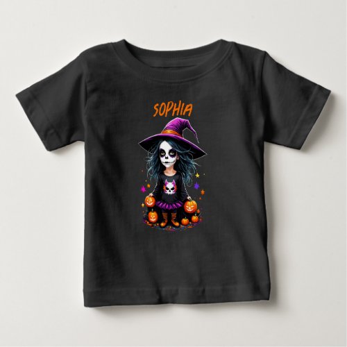 Cute Adorable Kawaii Halloween Witch Baby T_Shirt