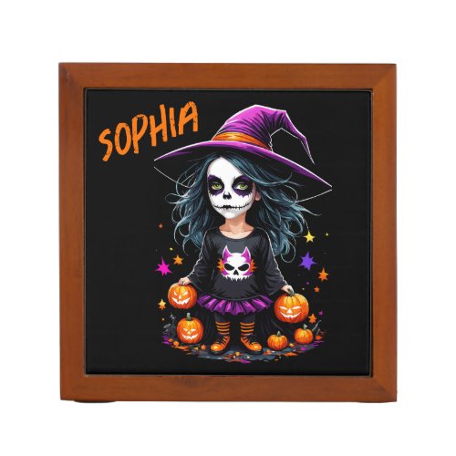 Cute Adorable Kawaii Halloween Witch Desk Organizer