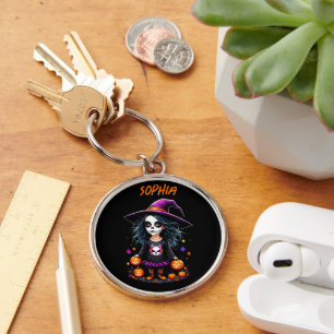 Cute Adorable Kawaii Halloween Witch Keychain