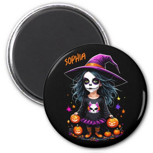 Cute Adorable Kawaii Halloween Witch Magnet