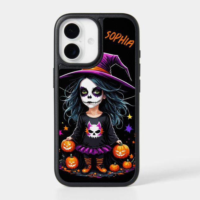 Cute Adorable Kawaii Halloween Witch Otterbox iPhone Case (Back)