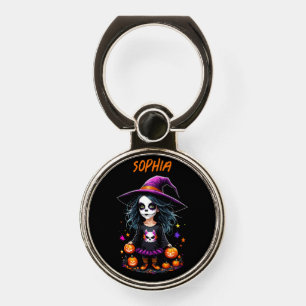 Cute Adorable Kawaii Halloween Witch Phone Ring Stand
