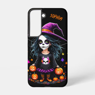 Cute Adorable Kawaii Halloween Witch Samsung Galaxy S22 Case