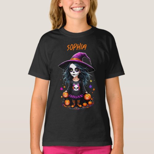 Cute Adorable Kawaii Halloween Witch T_Shirt