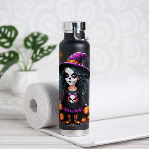 Cute Adorable Kawaii Halloween Witch Water Bottle