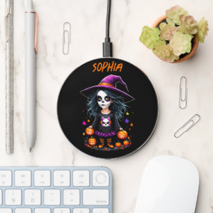 Cute Adorable Kawaii Halloween Witch Wireless Charger