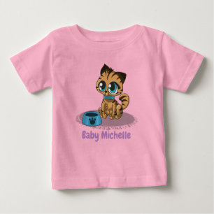 Cute Adorable Kitten and Panda Cub Graphic Baby T-Shirt