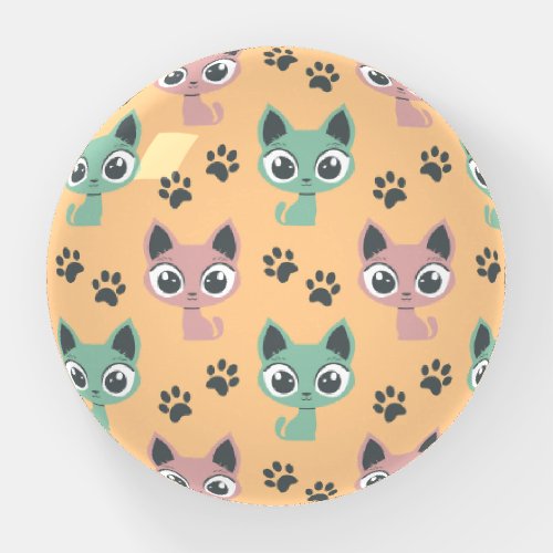 Cute Adorable Kitten Big Eyes Cat Paws Cartoon Paperweight