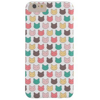 Cute Adorable Kittens Heads Illustration Pattern Barely There Iphone 6 Plus Case by InovArtS at Zazzle