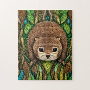 Cute Adorable Little Baby Beaver Jigsaw Puzzle