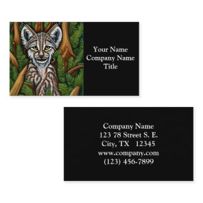 Cute Adorable Little Lynx Kitten Business Card