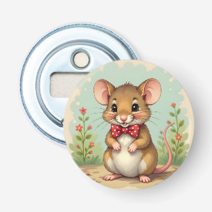 Cute adorable little mouse with tie bottle opener