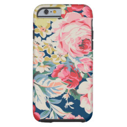 Cute Adorable Modern Blooming Flowers Tough iPhone 6 Case