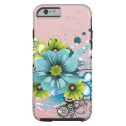 Cute Adorable Modern  Flowers Tough iPhone 6 Case