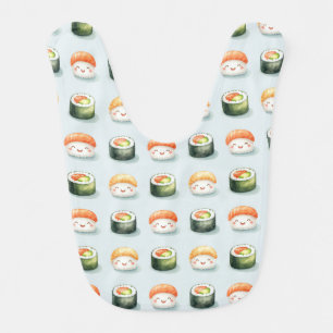 Cute Adorable Modern Sushi Baby Bib