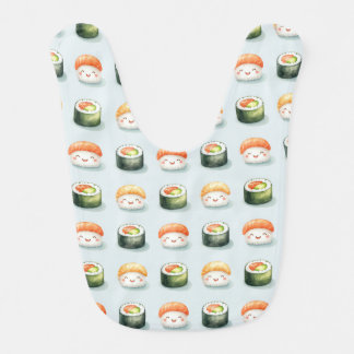 Cute Adorable Modern Sushi Baby Bib