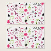 Cute adorable music notes flowers (Front & Back)