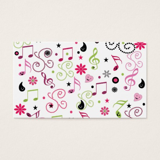 Cute adorable music notes flowers (Front)