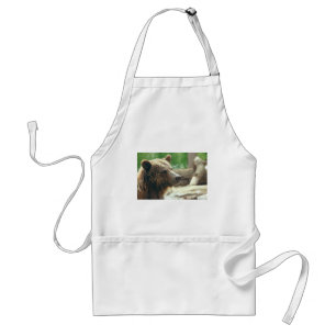 Cute Adorable Nature Bear Animal Face Eyes Adult Apron