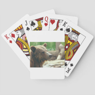 Cute Adorable Nature Bear Animal Face Eyes Poker Cards