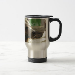 Cute Adorable Nature Bear Animal Face Eyes Travel Mug