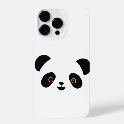 Cute Adorable Panda Face _ Classic white iPhone 14 Pro Max Case