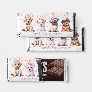 Cute Adorable Puppy Dog Birthday Pawty   Hershey Bar Favors