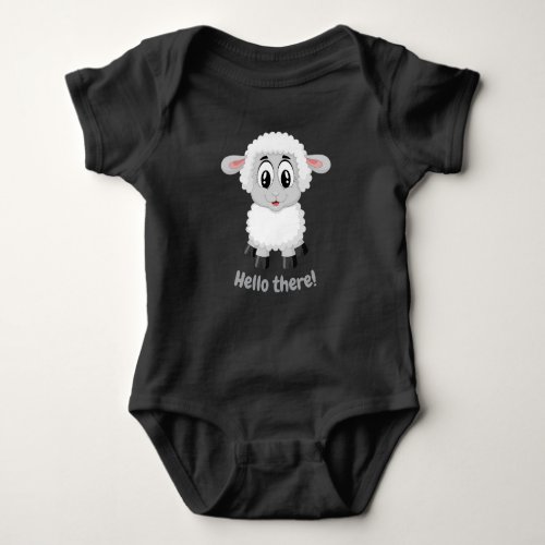 Cute Adorable Sheep and Chick Graphic Baby Bodysuit