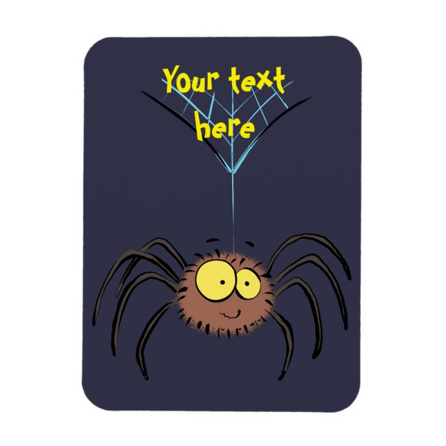 Cute, adorable spider cartoon magnet (Vertical)